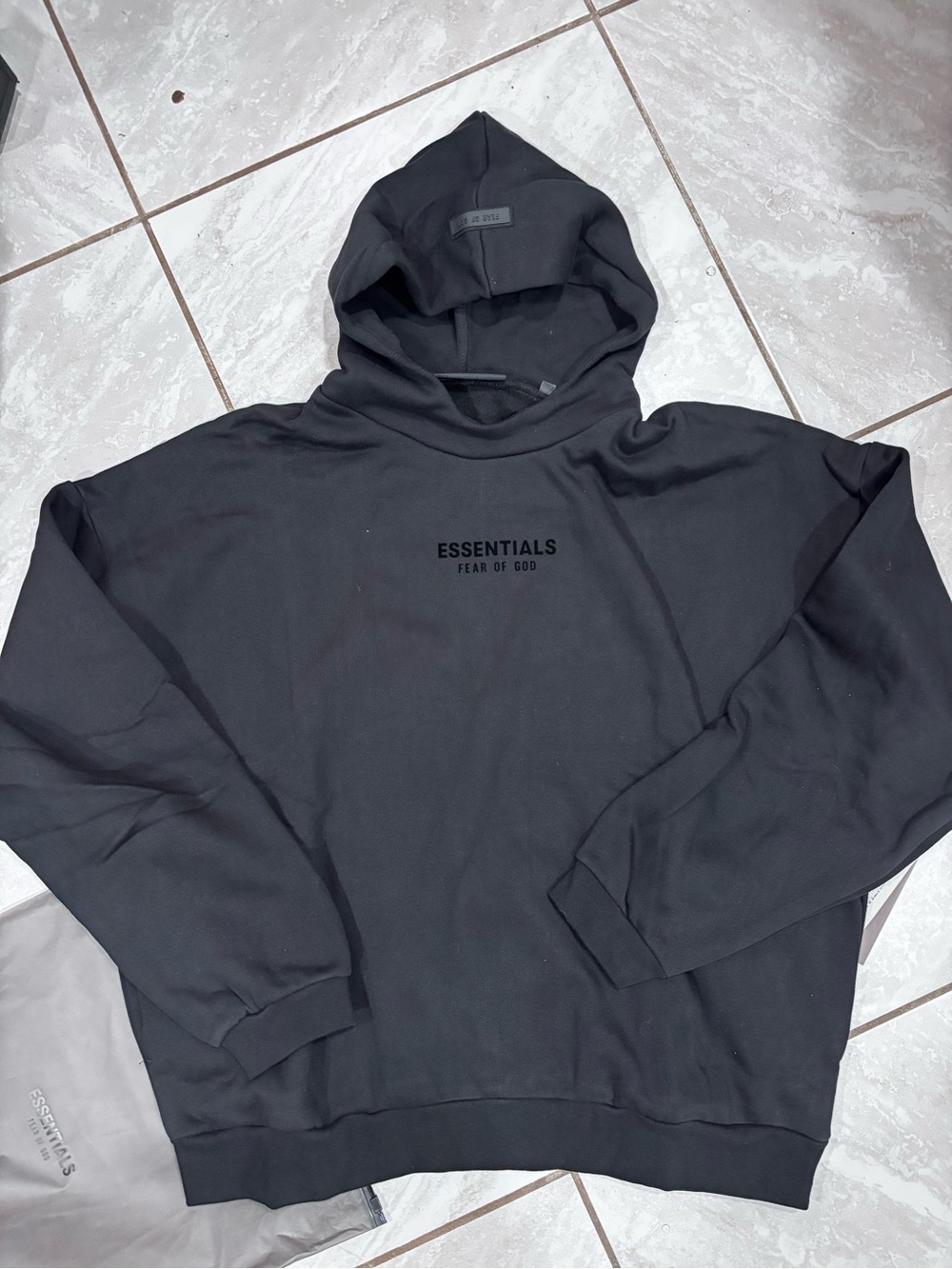 Essentials Fear of God Black Pullover Hoodie